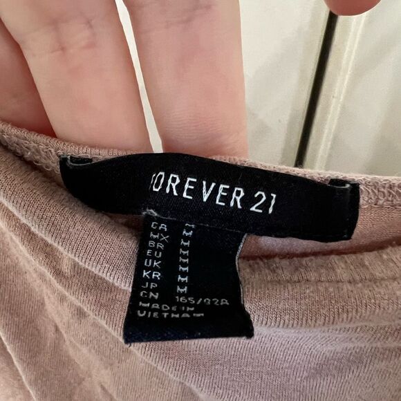 Forever 21 tan bodysuit size medium women’s summer shirt brown N393 - Picture 3 of 5